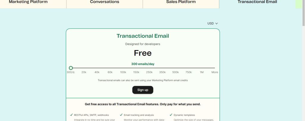 Brevo transactional email