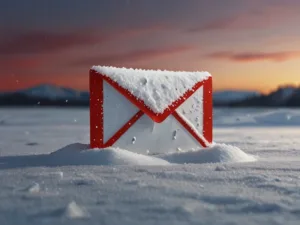 Email_icon_in_the_snow_with_a_red_flag